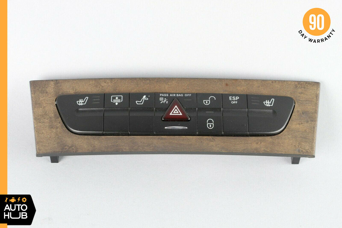 03-06 Mercedes W211 E350 E500 Hazard Control Door Lock Switch Panel 2118218758 - photo 1