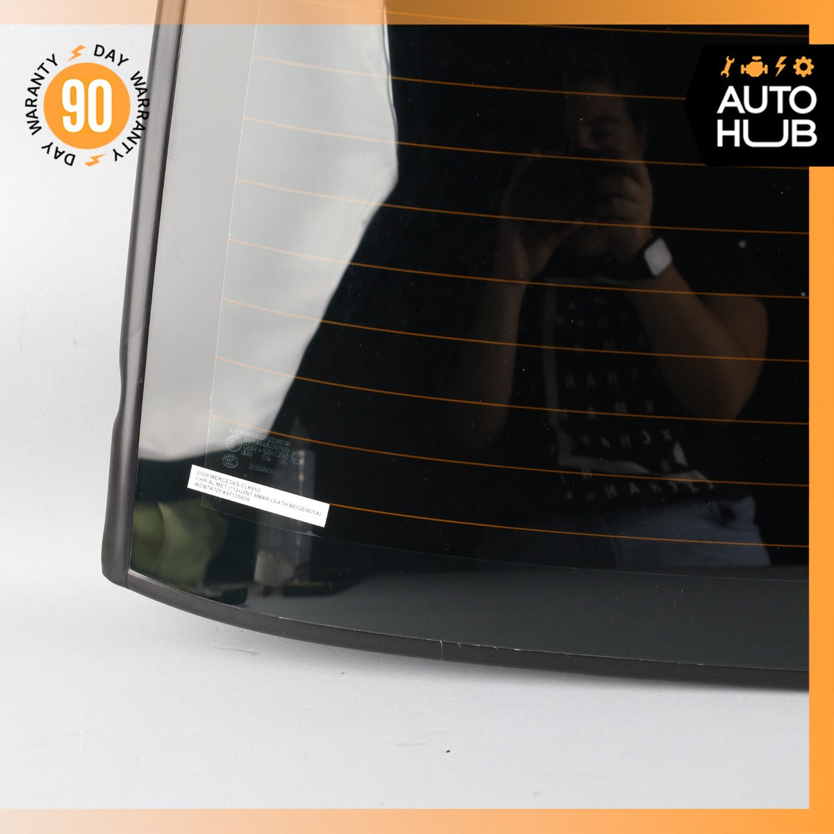 03-09 Mercedes W209 CLK550 CLK350 CLK320 Convertible Soft Top Rear Glass OEM - photo 3