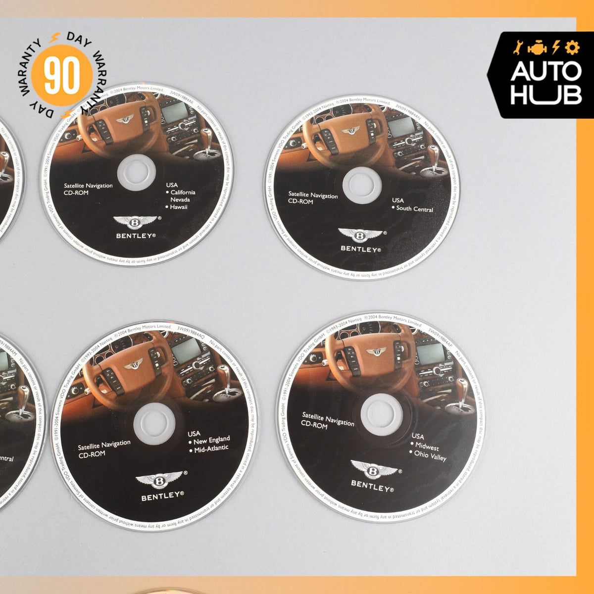 03-11 Bentley Continental Flying Spur Comand GPS Map Navigation Disc Set OEM 58k - photo 7