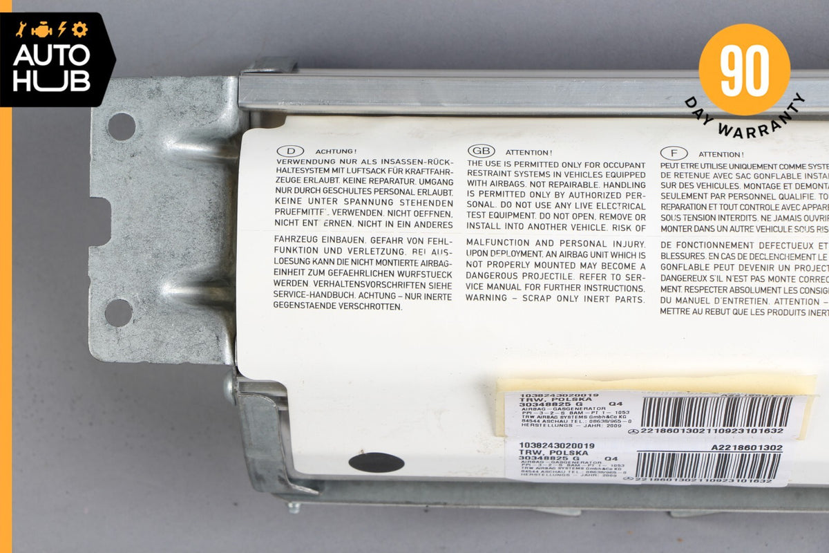 07-14 Mercedes W221 S400 CL550 Dashboard Right Passenger Side Airbag Air Bag OEM - photo 2