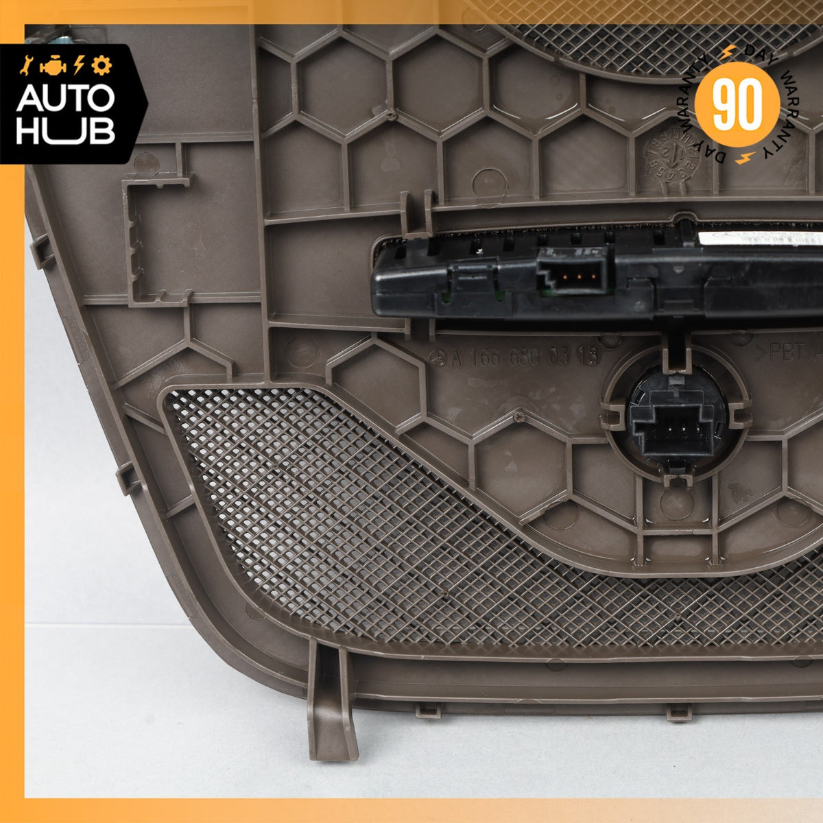 12-19 Mercedes W166 ML450 GLS550 Dashboard Dash Grille Speaker Cover Brown OEM - photo 6