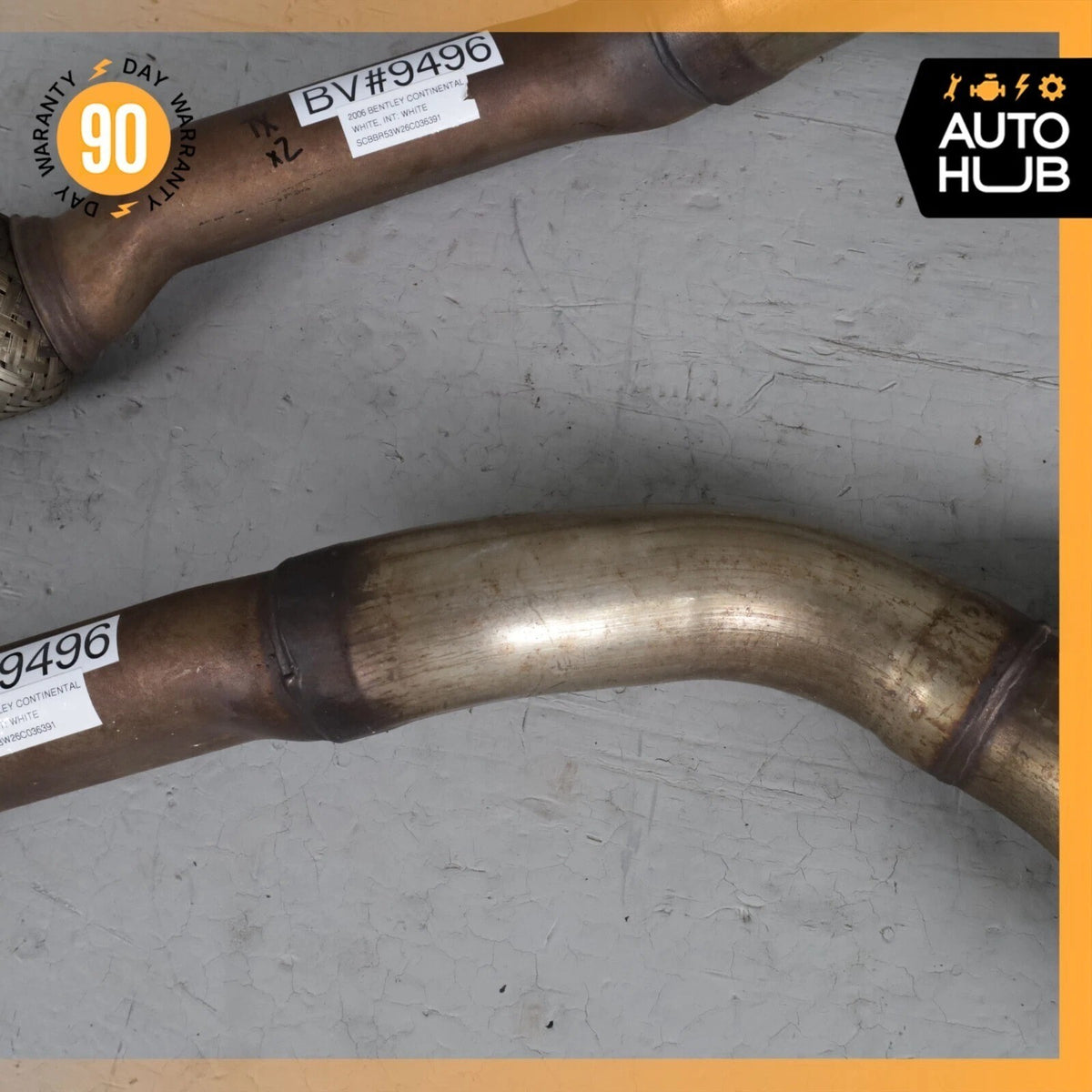 Bentley Continental Flying Spur 6.0L Exhaust Downpipe Left & Right Side Set OEM - photo 7