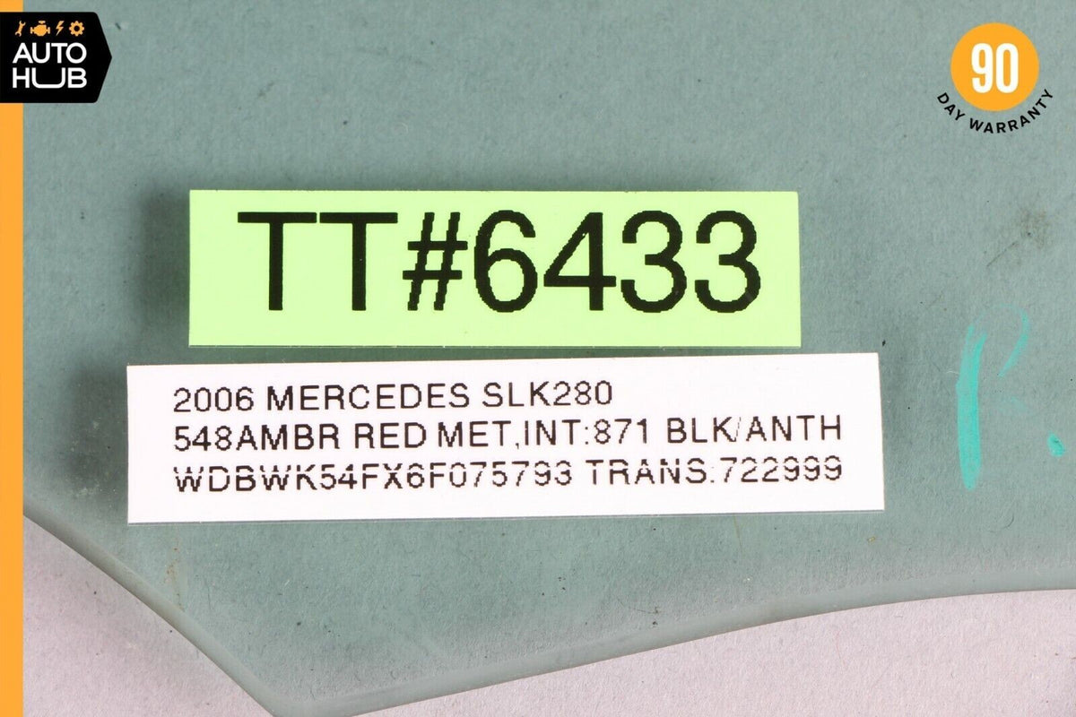 05-11 Mercedes R171 SLK280 SLK350 Quarter Window Glass Rear Left Driver Side OEM - photo 11