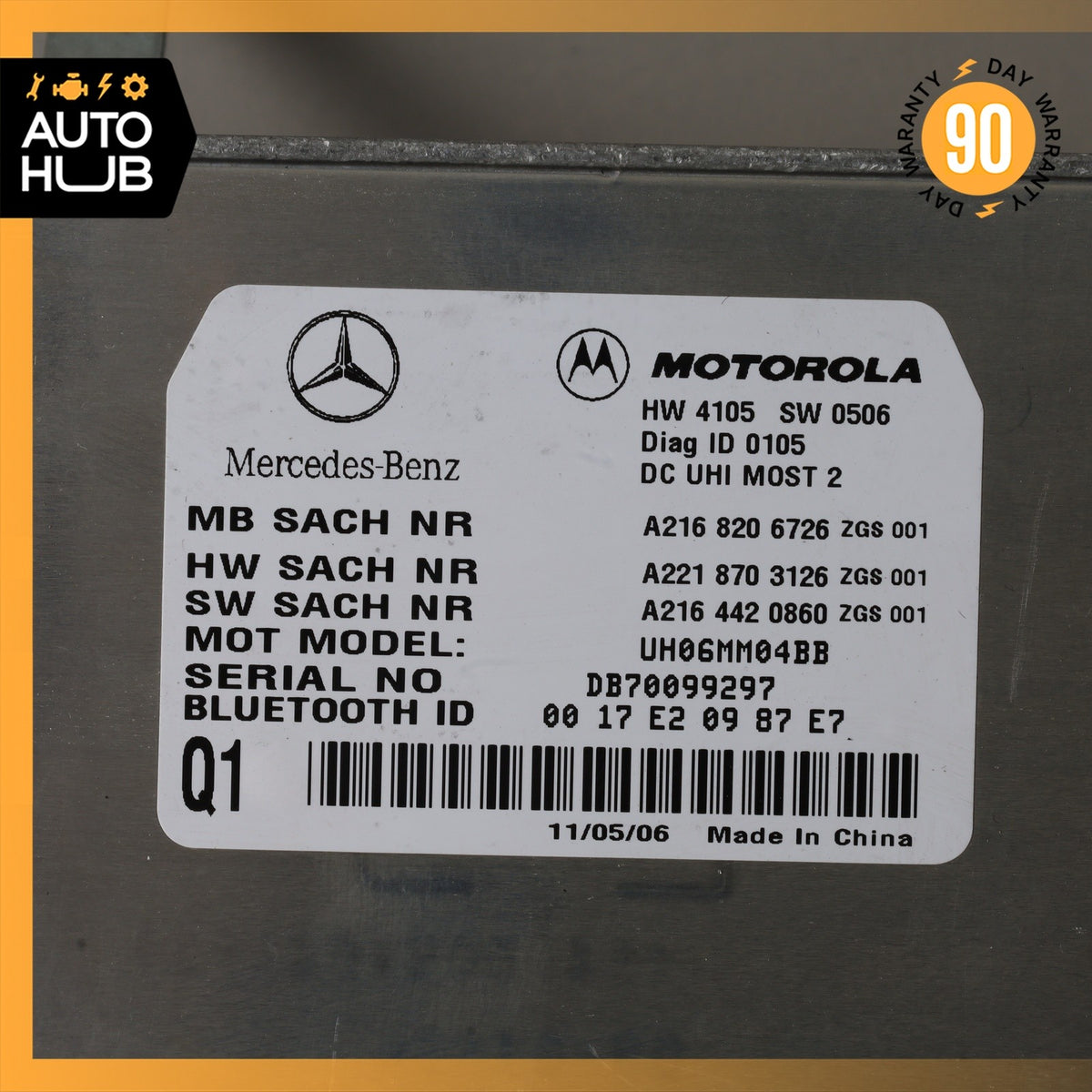 07-10 Mercedes W221 S600 CL550 Bluetooth Communication Module 2168206726 OEM - photo 8