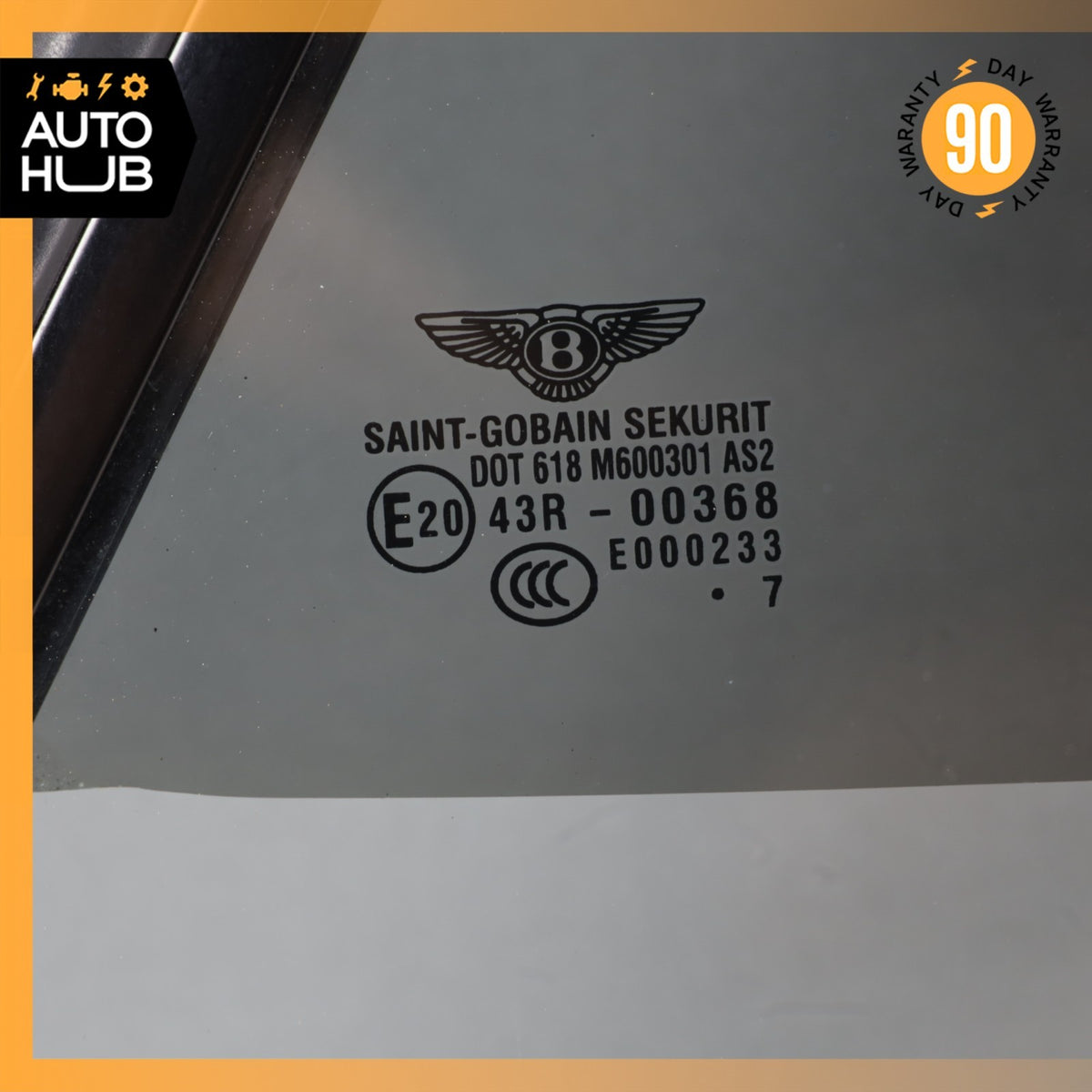 03-10 Bentley Continental GT Coupe Rear Left Quarter Window Glass 3W8845297D OEM - photo 10