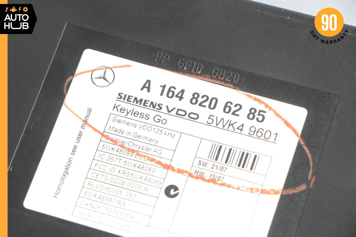 06-12 Mercedes X164 GL550 GL350 ML350 Keyless Go Control Module 1648206285 OEM - photo 10