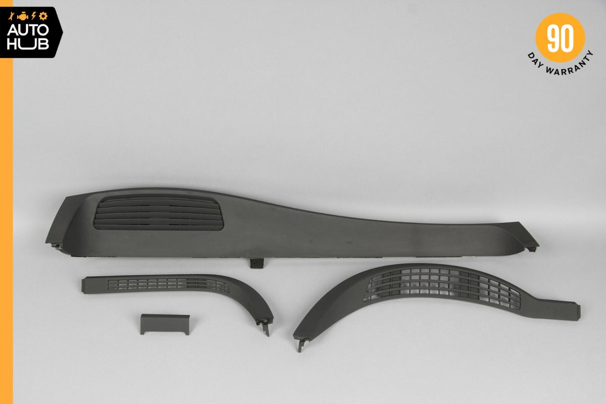 07-13 Mercedes W221 S550 S400 Dashboard Air Vent Trim Panel Cover Set Black OEM - photo 1