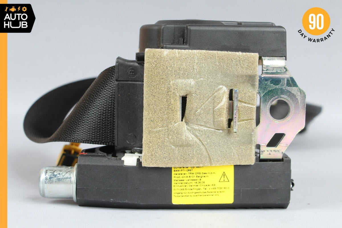07-09 Mercedes W221 S550 S600 Seat Belt Rear Left Driver Side Black OEM - photo 7