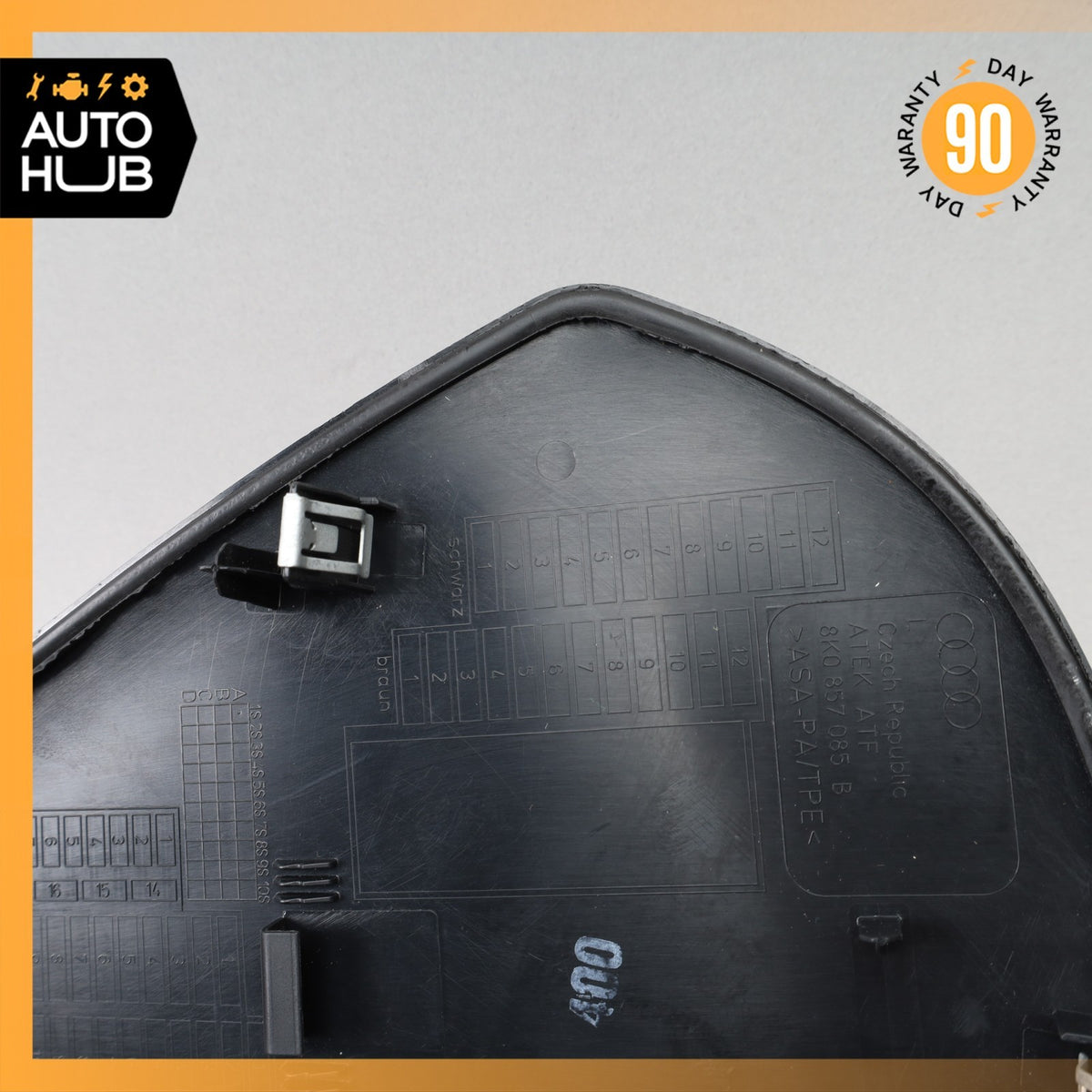 Audi B8 A4 Dashboard End Cover Panel Trim Right Black 8K0857085B OEM - photo 9