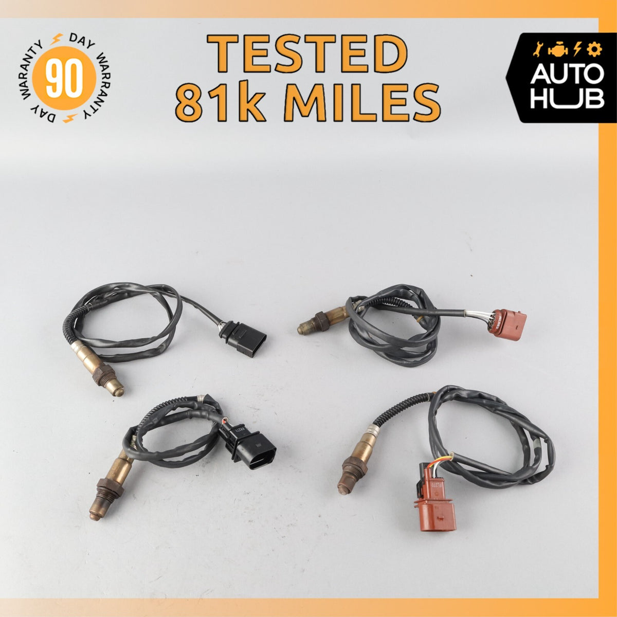 Bentley Continental GT Front & Rear Oxygen O2 Sensor Lambda Set OEM 81k - photo 1