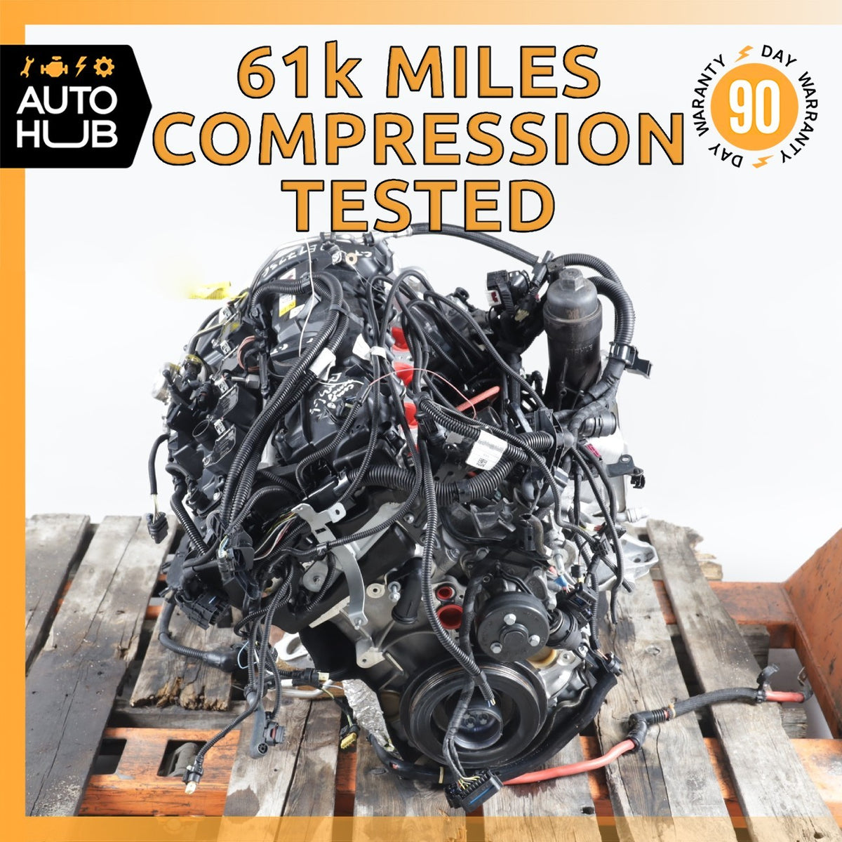 16-18 BMW F30 330e RWD 2.0L B48B20A Engine Motor Assembly OEM 61k - photo 1
