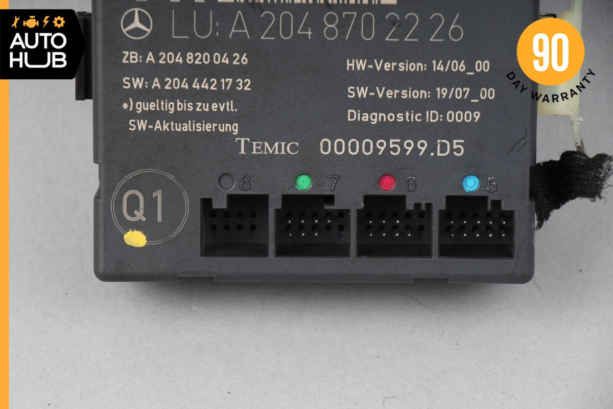 08-18 Mercedes W204 C300 C250 E400 Front Right Side Door Control Module OEM - photo 4
