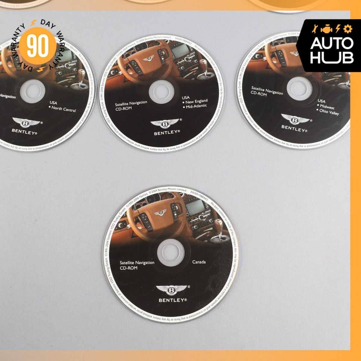 03-11 Bentley Continental Flying Spur Comand GPS Map Navigation Disc Set OEM 58k - photo 8