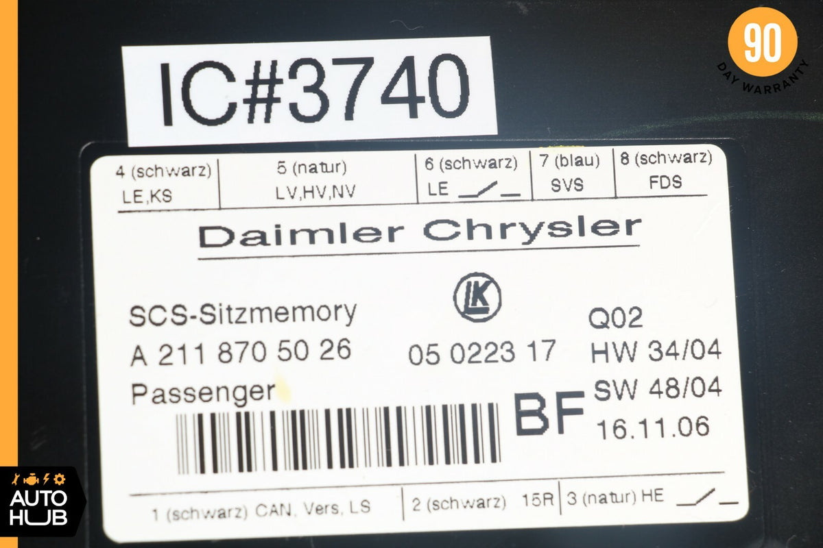 03-11 Mercedes W164 ML550 E350 Front Right Seat Control Module 2118705026 OEM - photo 8