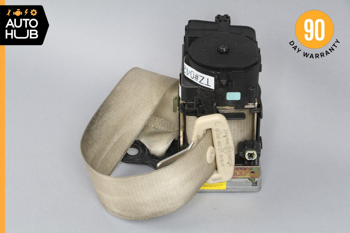 03-06 Mercedes R230 SL500 SL55 AMG Left Side Seat Belt Retractor Beige OEM - photo 5