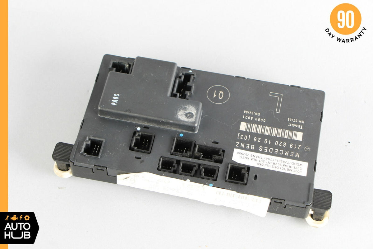 06-11 Mercedes W219 CLS63 CLS550 Front Left Door Control Module 2198201926 OEM - photo 2