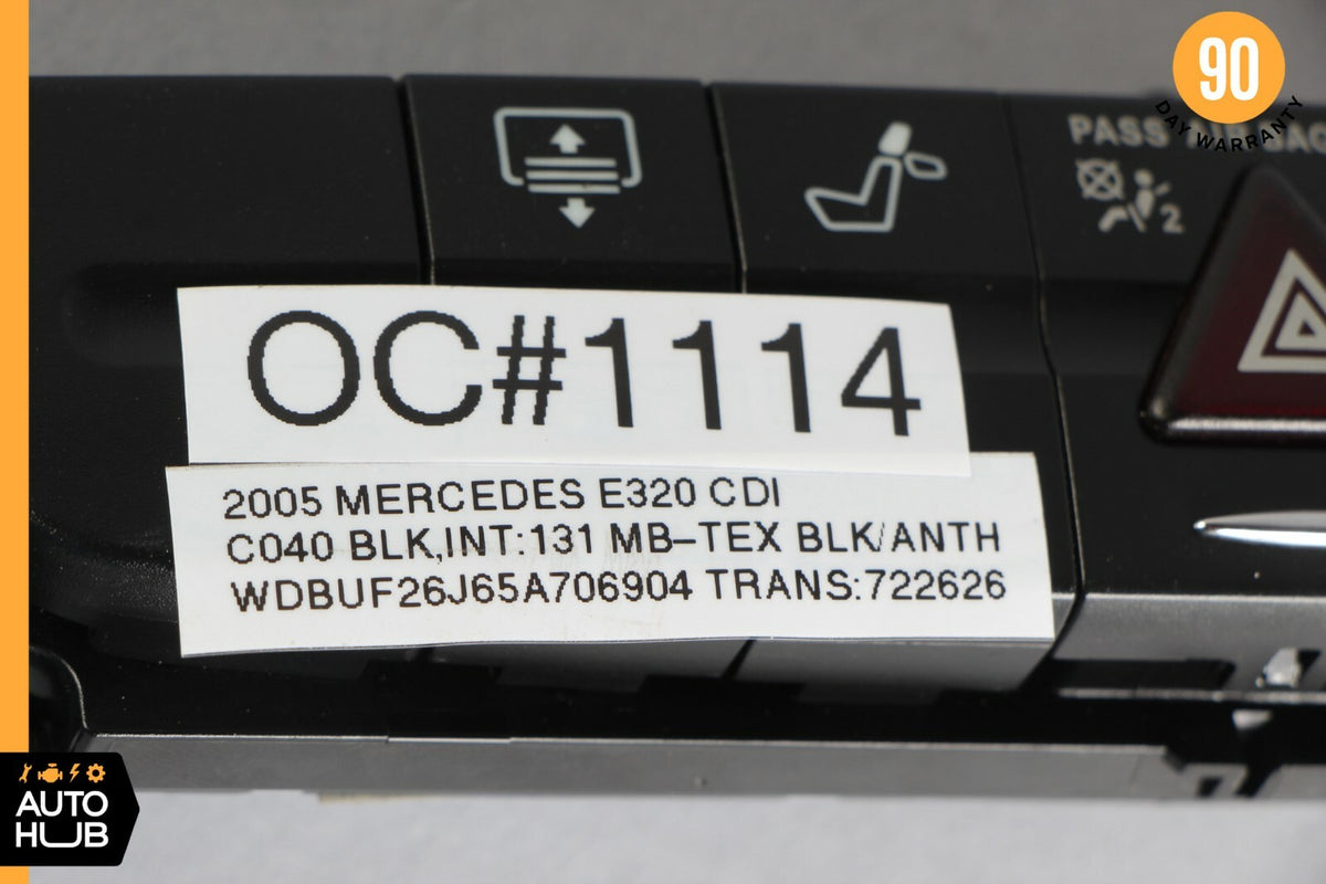03-09 Mercedes W211 E320 E550 Hazard Control Door Lock Switch Panel 2118217358 - photo 12