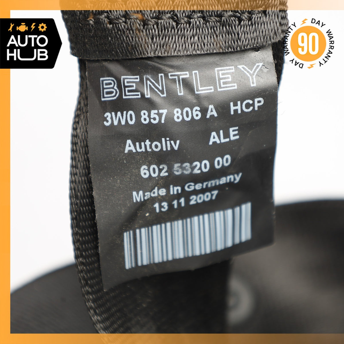 03-10 Bentley Continental GT Coupe Rear Right Passenger Side Seat Belt OEM 87k - photo 8