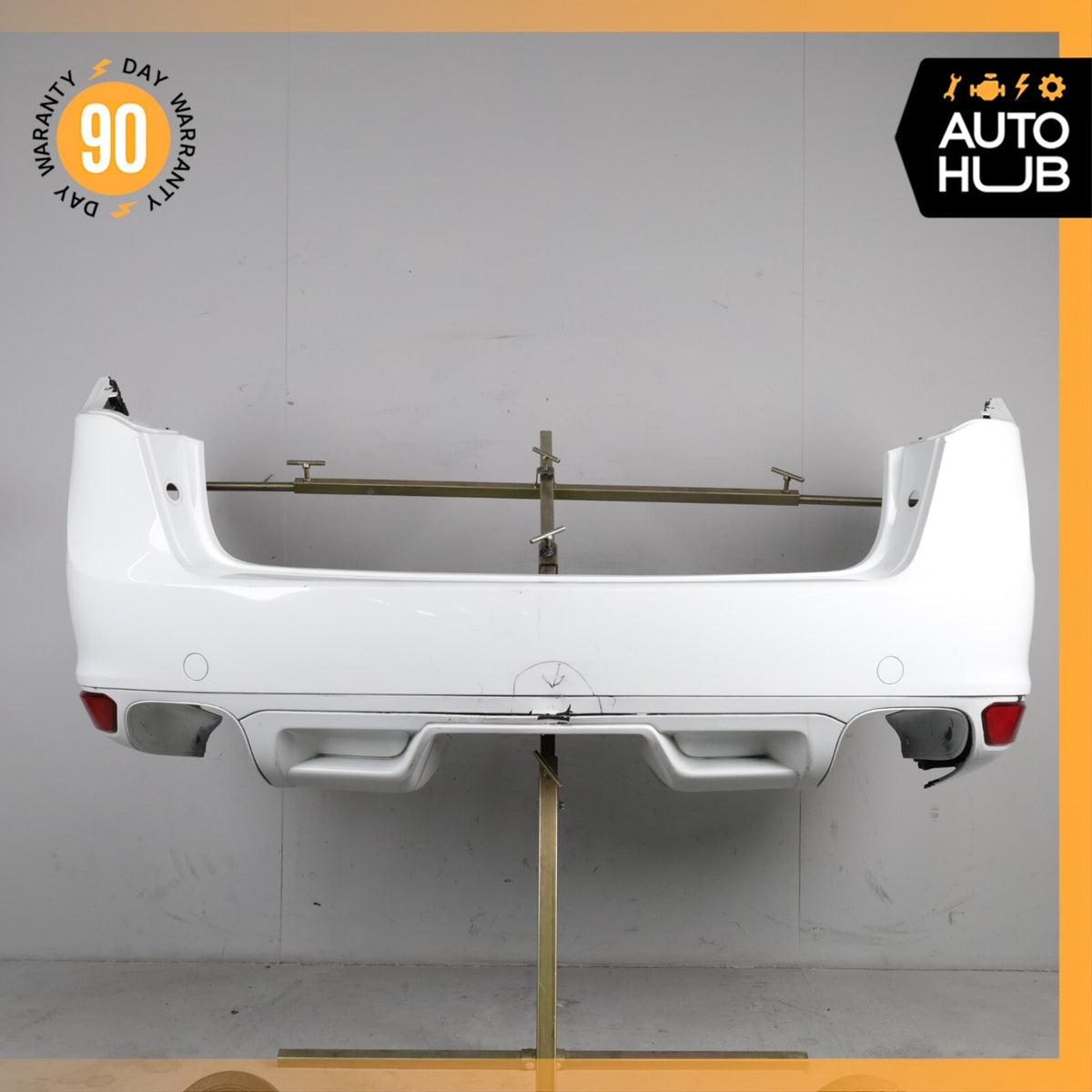11-14 Porsche Cayenne 958 Rear Bumper Cover Assembly White OEM - photo 1