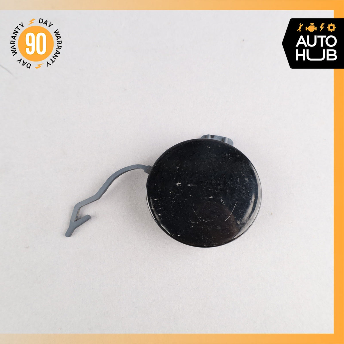 11-14 Porsche Cayenne 958 Front Right Bumper Tow Hook Hitch Cover Lid Black OEM - photo 1