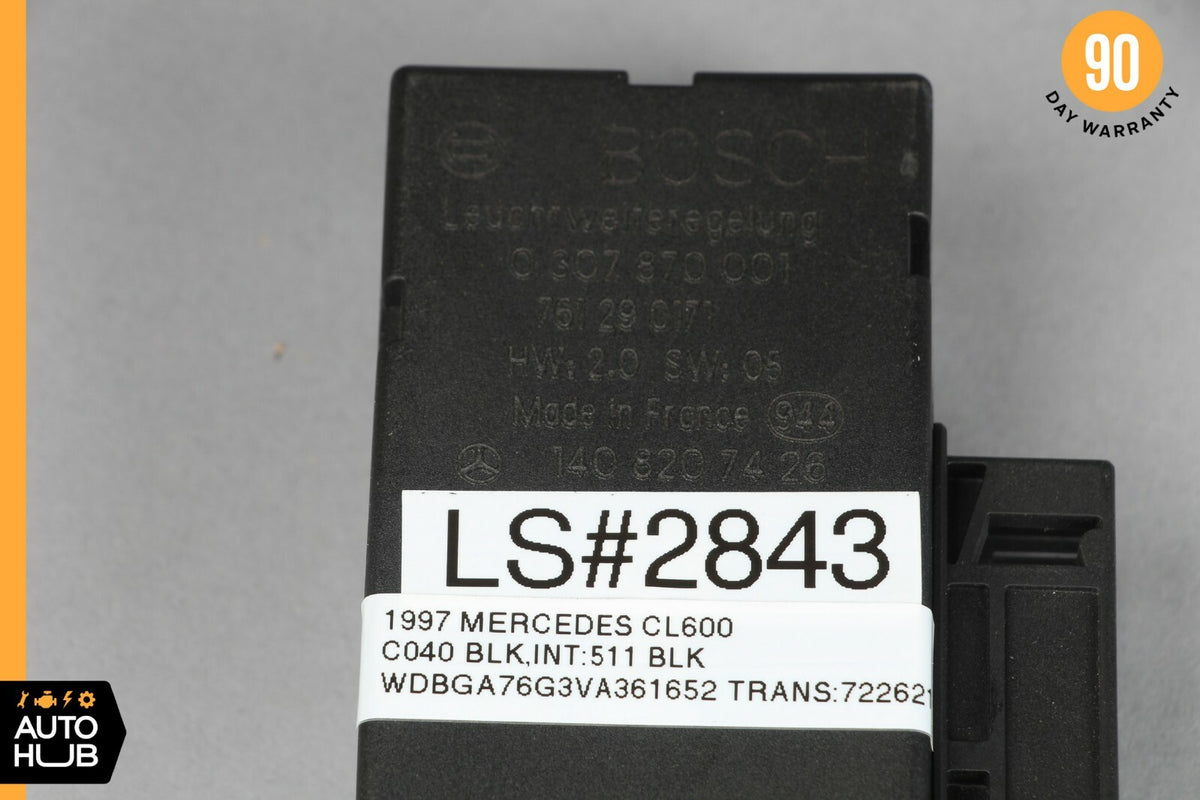 97-99 Mercedes W140 CL600 S600 S500 Headlight Lamp Range Adjust Control Unit OEM - photo 6