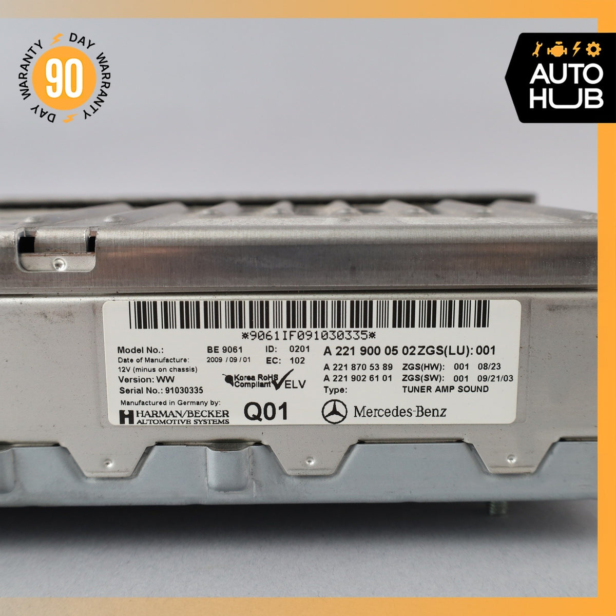 07-14 Mercedes W221 S550 CL550 Harman Becker Kardon Amplifier Assembly OEM - photo 8
