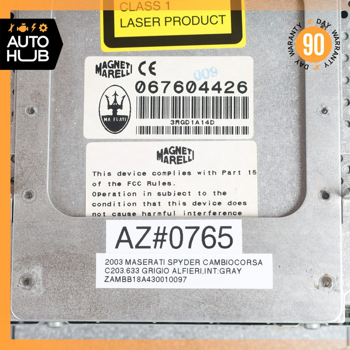 02-07 Maserati Spyder M138 4200 GT CC CD Audio Head Unit NIT Module OEM 61k - photo 13