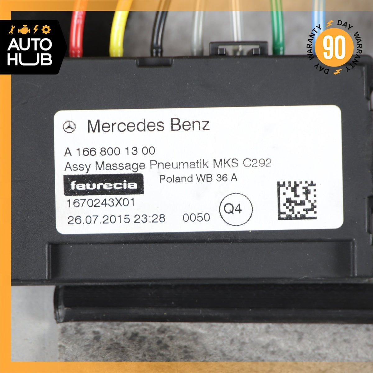12-16 Mercedes X166 GL350 ML63 Front Right Top Upper Seat Cushion Designo OEM - photo 17