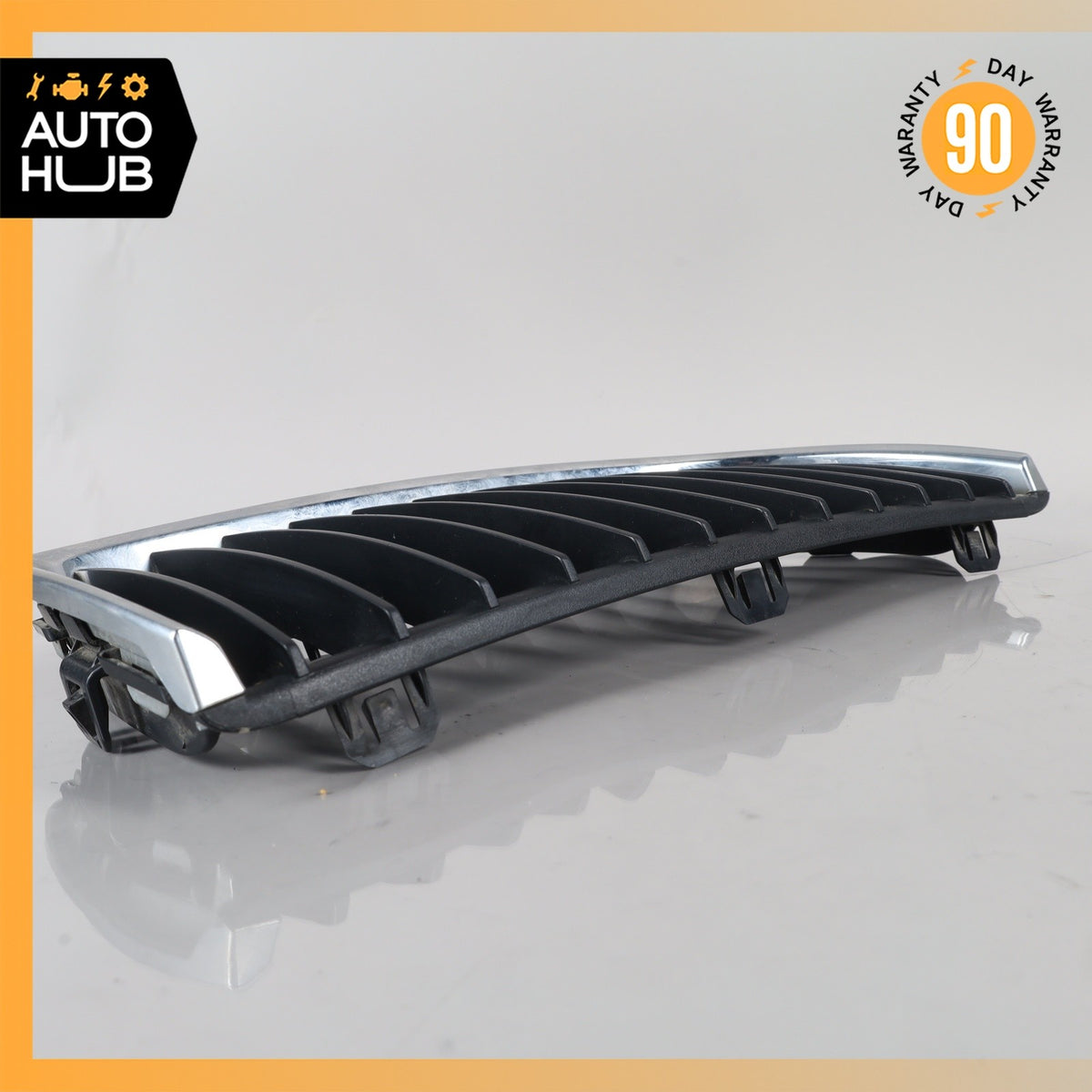 BMW E90 328i 335i Front Left Bumper Grille Chrome Set OEM 67k - photo 6