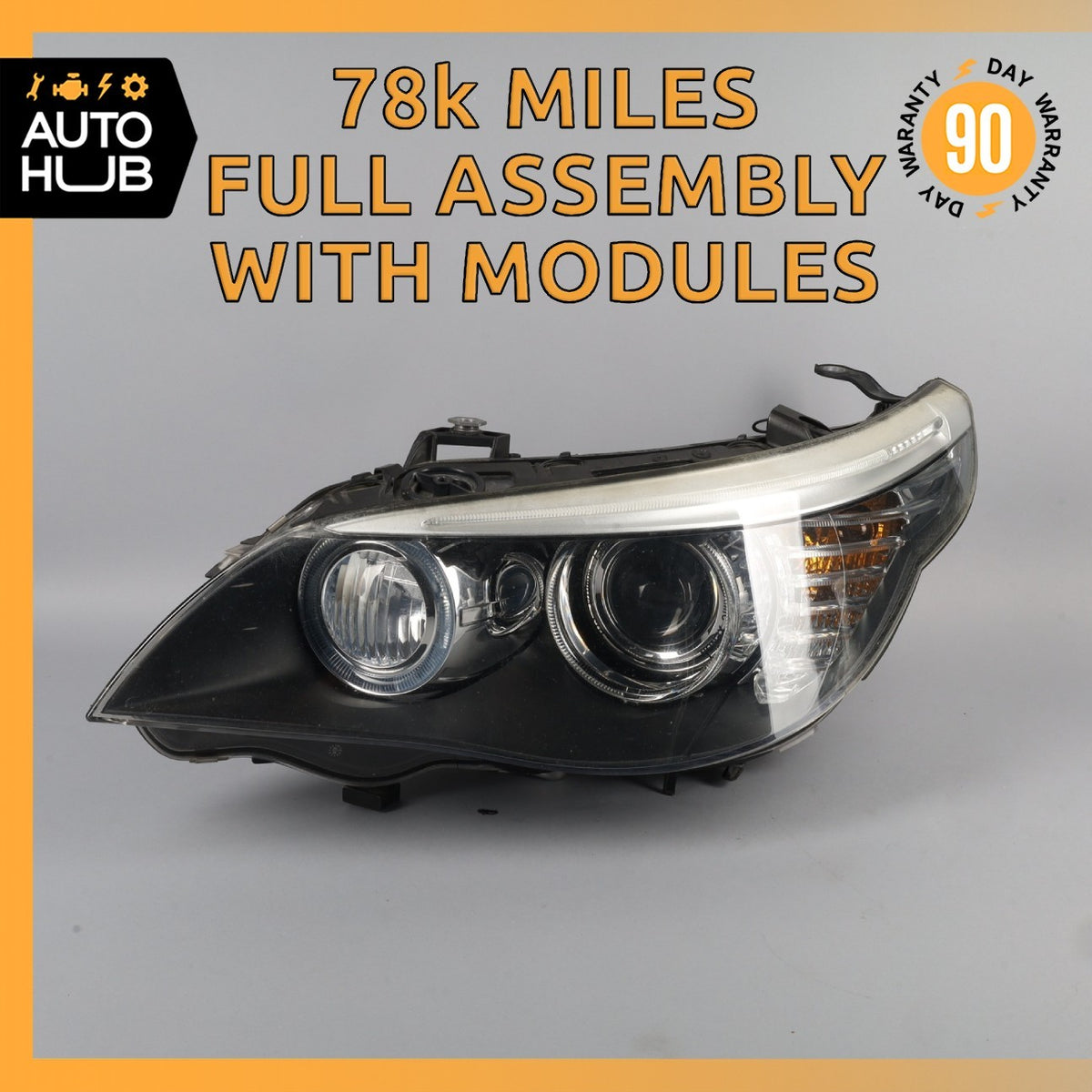 08-10 BMW E60 528i 550i Left Side Bi-Xenon Adaptive Headlight Lamp OEM 78k - photo 1