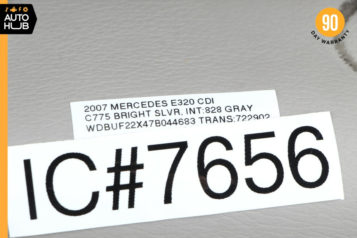 07-09 Mercedes W211 E320 E550 Top Upper Seat Cushion Front Right or Left Gray - photo 12