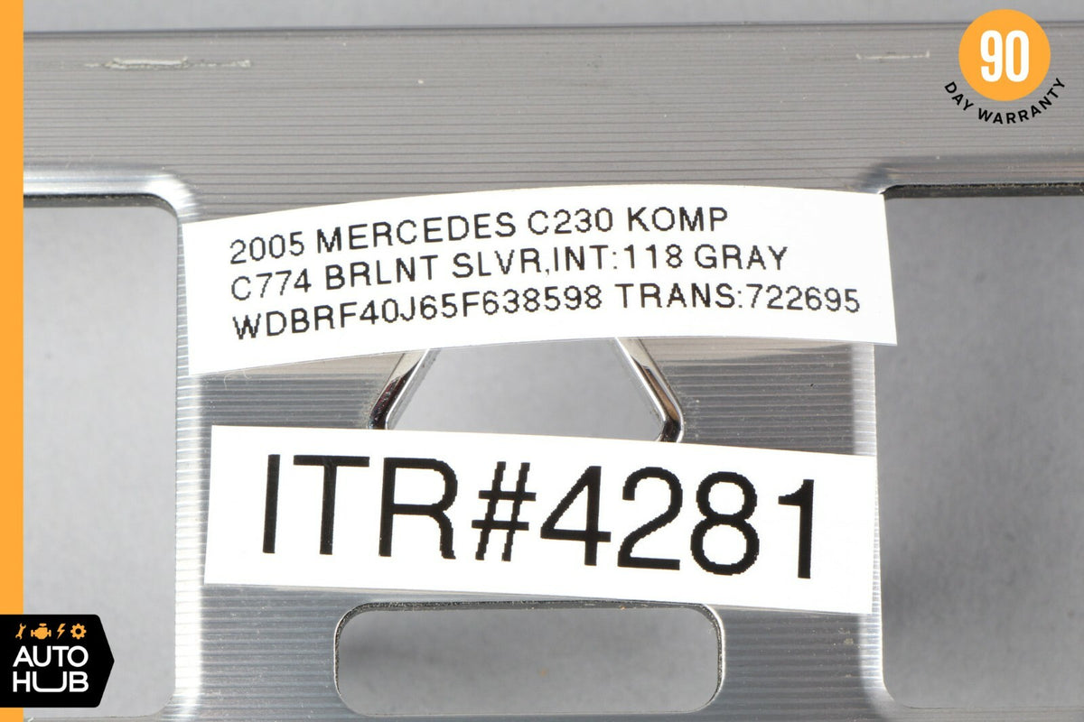 05-07 Mercedes W203 C280 C350 Dash Control Switch Panel Trim Bezel Aluminium OEM - photo 7