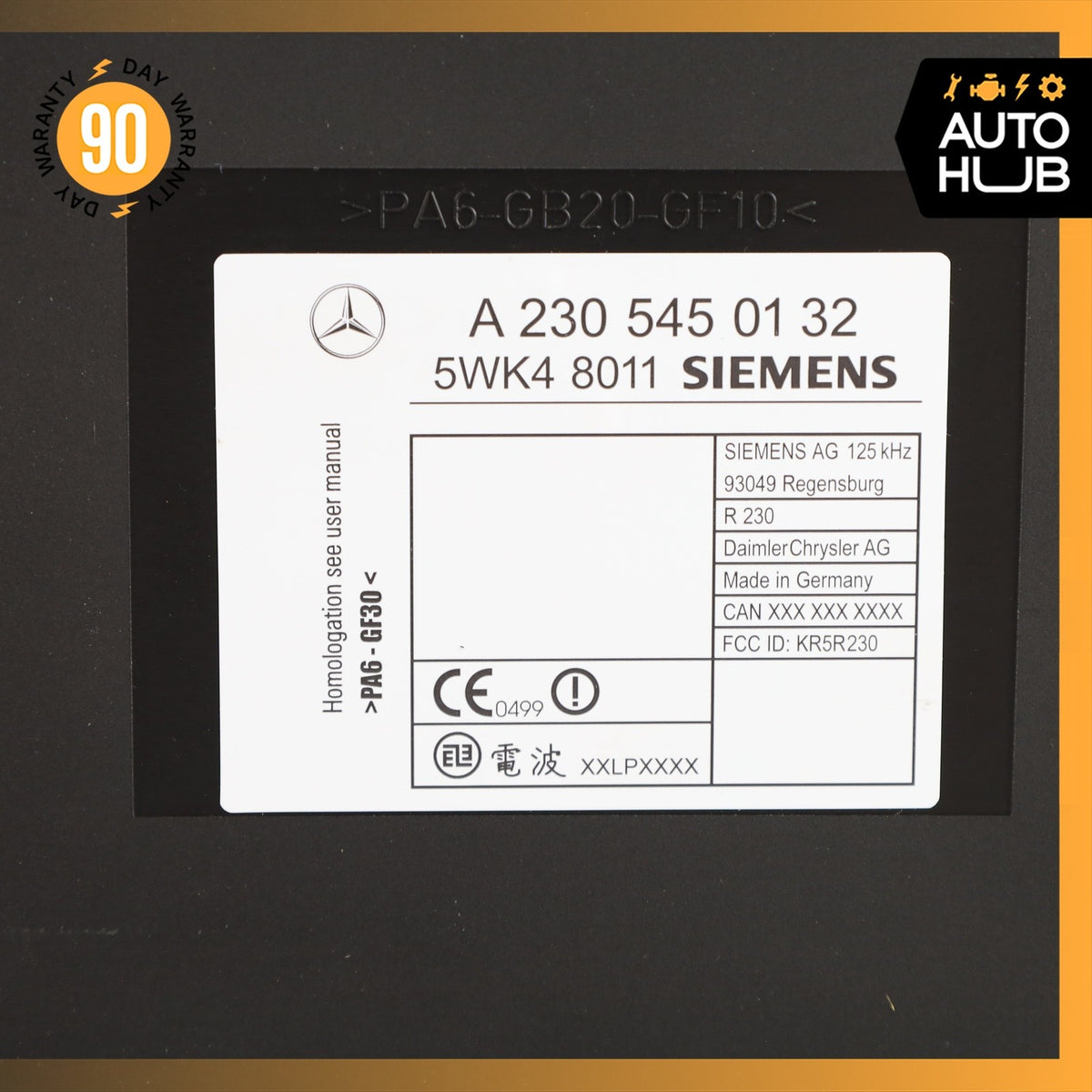00-03 Mercedes W215 CL500 S500 Keyless Go Entry Control Module 2305451032 OEM - photo 10