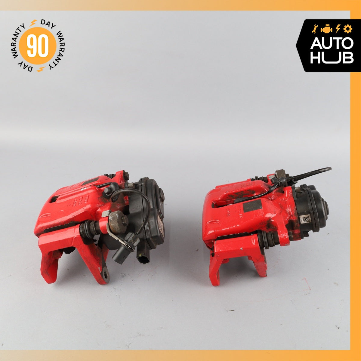 15-25 Porsche Macan 95B Rear Brake Calipers Left & Right Set w/ Actuator Red OEM - photo 8