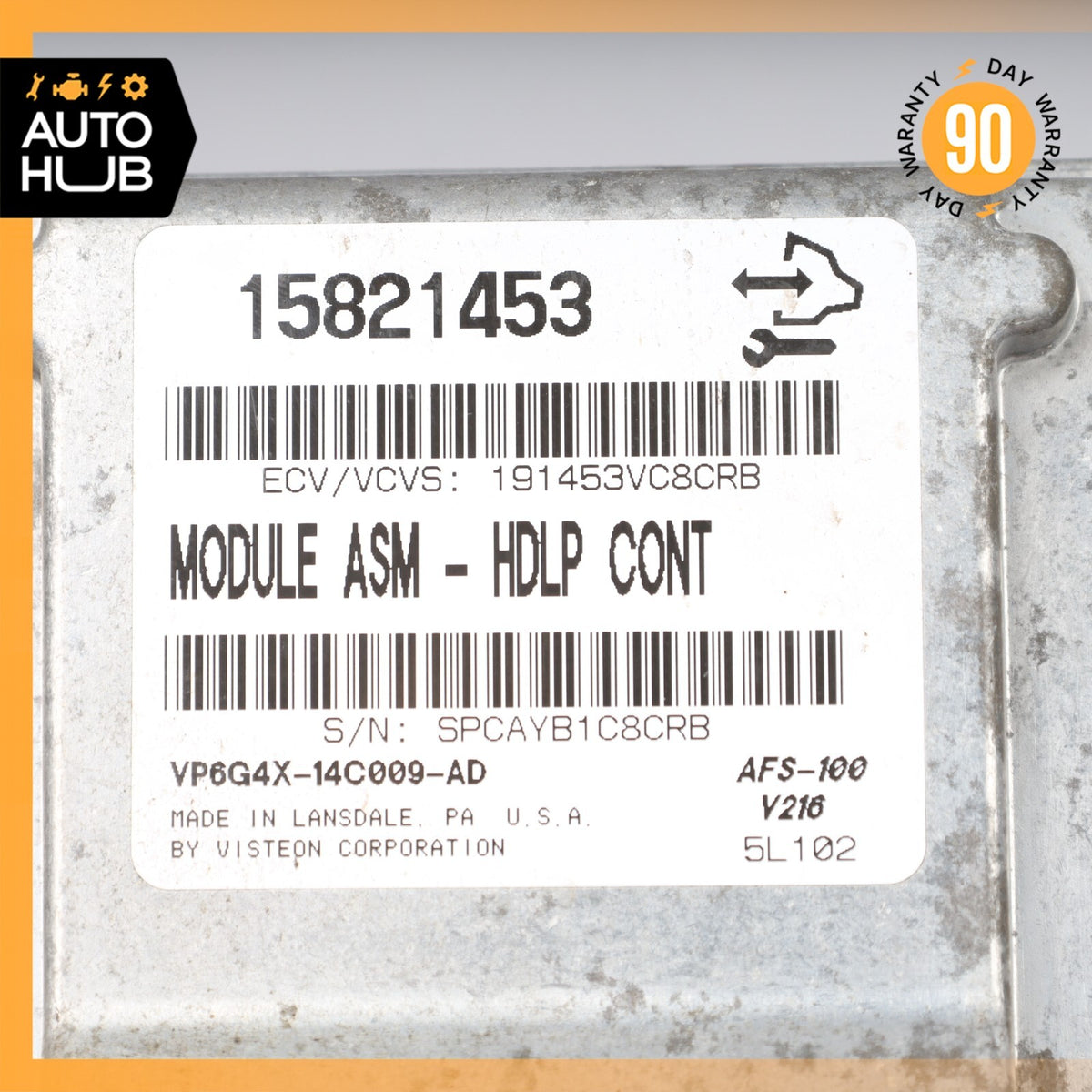06-09 Cadillac XLR Xenon Headlight HID Ballast Unit 15821453 OEM 58k - photo 8