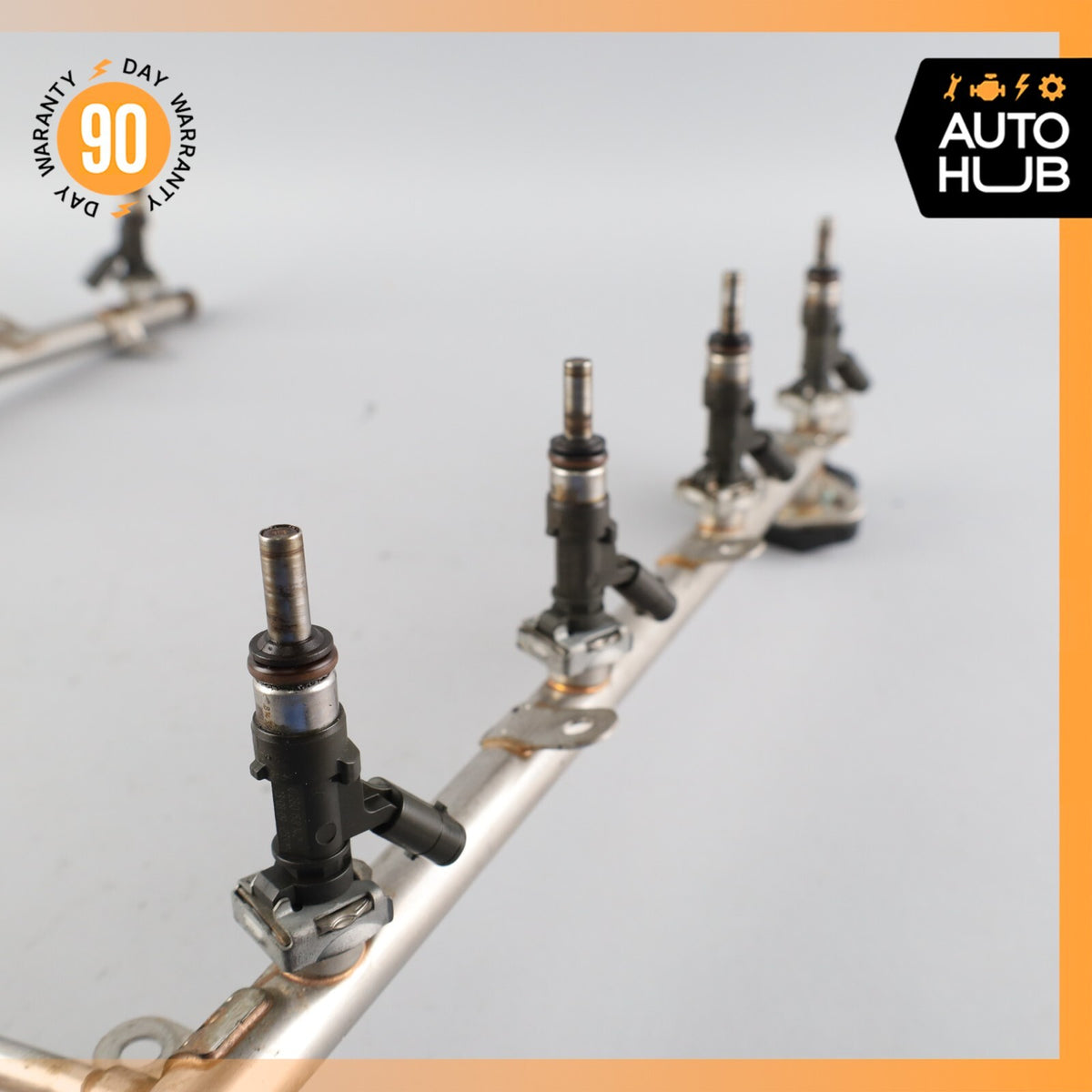 07-15 Mercedes W221 S63 E63 C63 AMG Engine Fuel Injector Rail w/ Injectors OEM - photo 9
