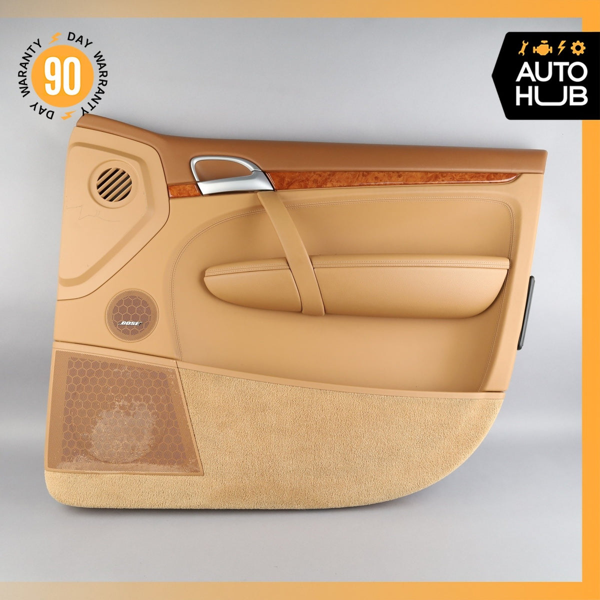 03-06 Porsche Cayenne 955 Front Right Side Interior Door Panel Leather Beige OEM - photo 1