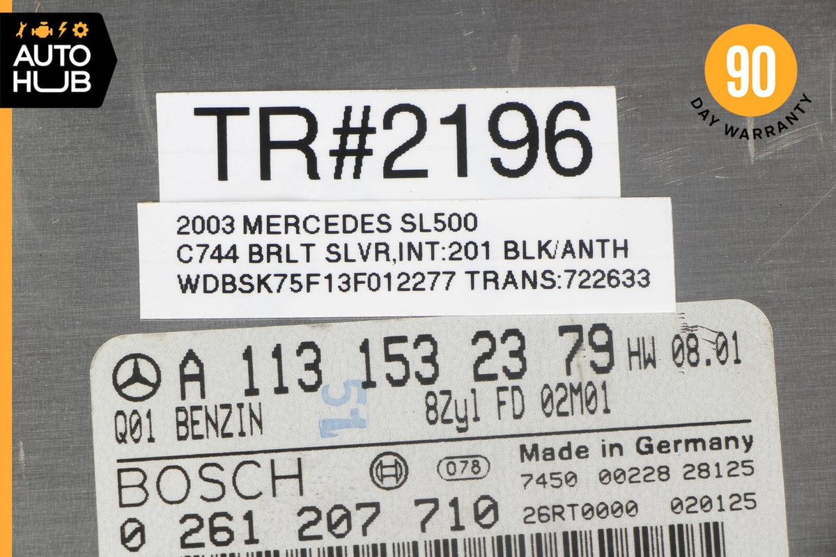 Mercedes R230 SL500 ECU Engine Computer EIS Ignition Switch Key Shifter Set OEM - photo 13