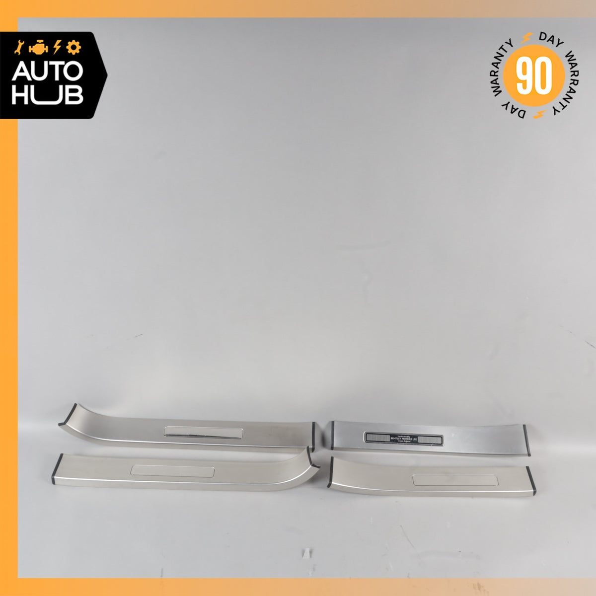 14-18 Bentley Flying Spur Front & Rear Side Door Step Sill Set OEM 40k - photo 2