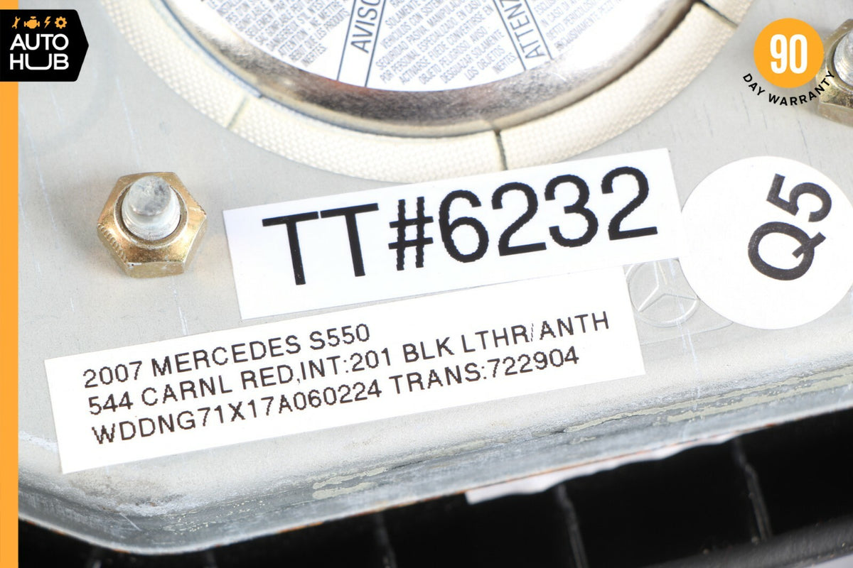 07-10 Mercedes W221 S550 CL550 S400 Steering Wheel Airbag Air Bag Black OEM - photo 11