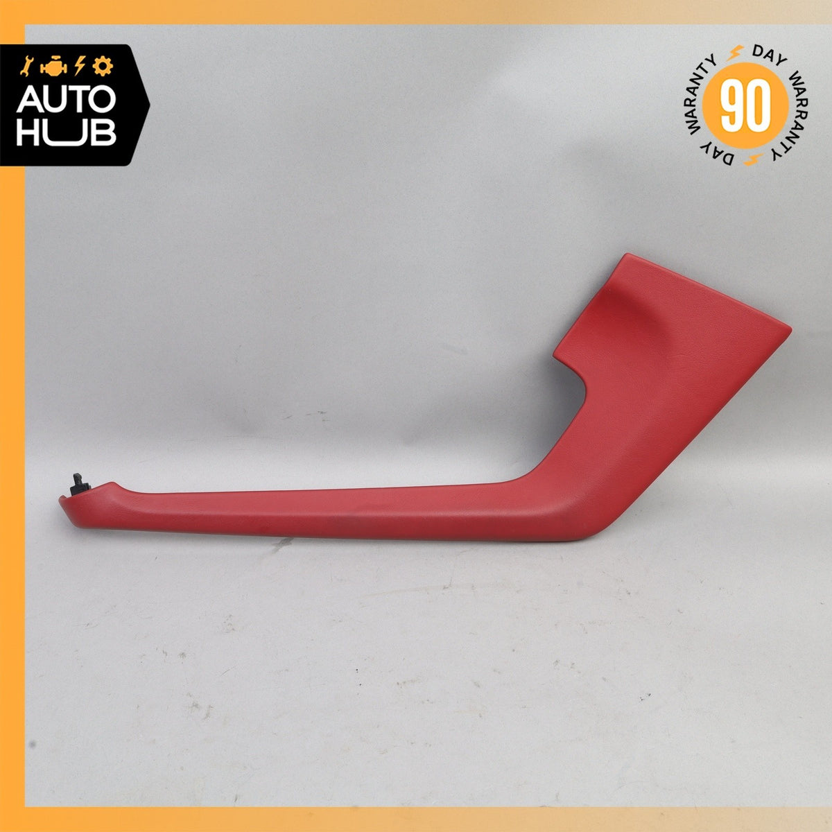 Porsche Macan 95B Center Console Molding Trim Cover Left Leather Red OEM - photo 1