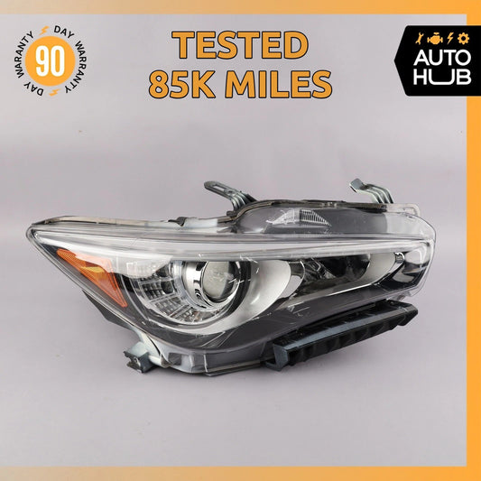 14-17 Infiniti Q50 Right Passenger Side Headlight Lamp LED OEM 85k - photo 1