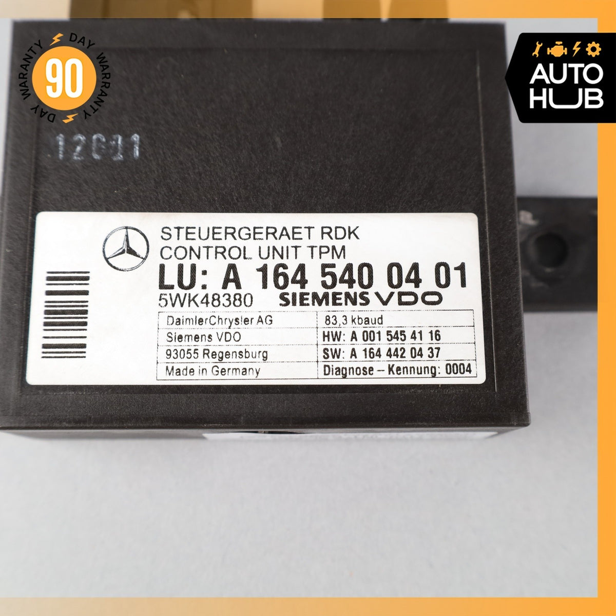06-13 Mercedes R230 SL550 CL550 R350 TPMS Tire Pressure Control 1645400401 OEM - photo 8