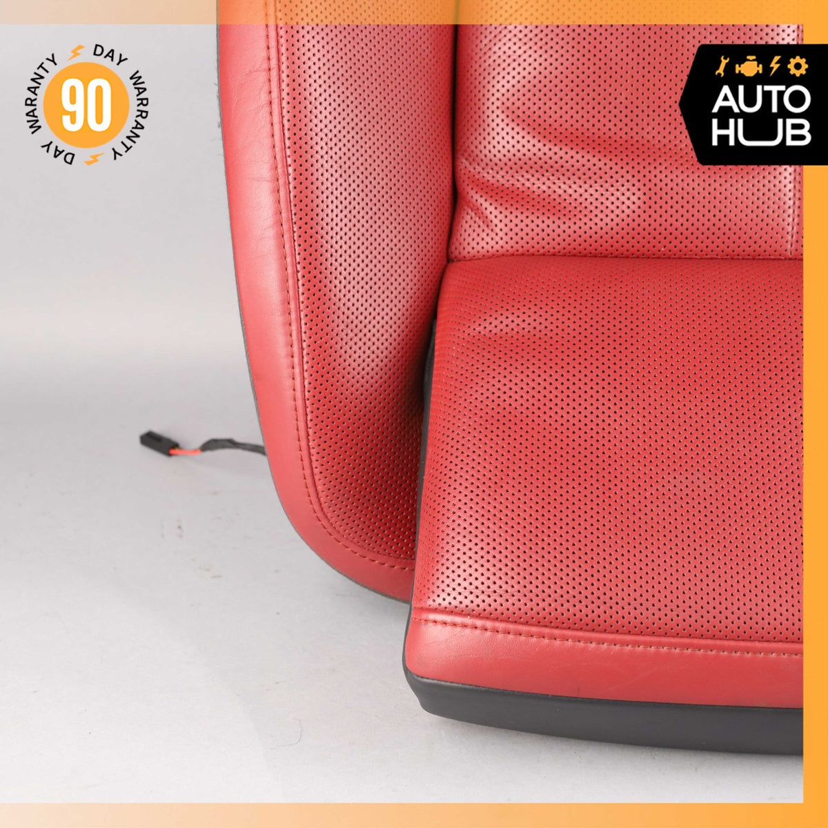 15-18 Porsche Macan 95B Front Left Lower Bottom Seat Cushion Leather Red OEM - photo 3
