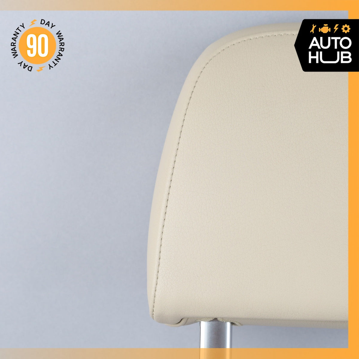 Audi 4M Q7 Front Right Side Seat Cushion Headrest Head Rest Beige OEM 87k - photo 7