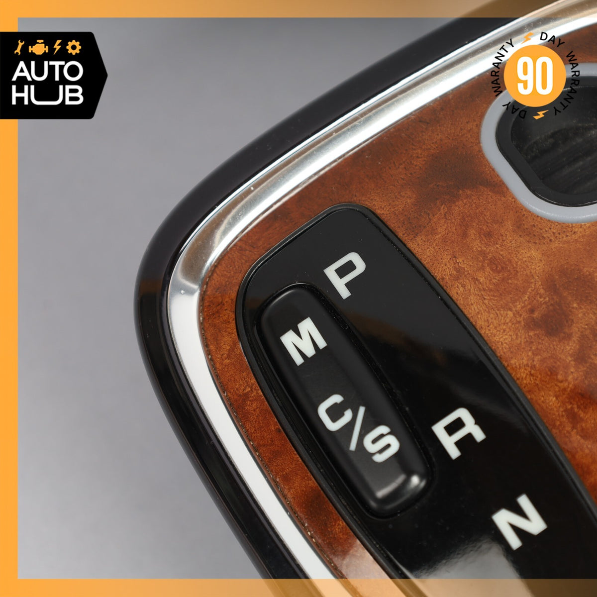 03-06 Mercedes W220 S55 S65 AMG Gear Shifter Bezel Trim Indicator Wood OEM - photo 2