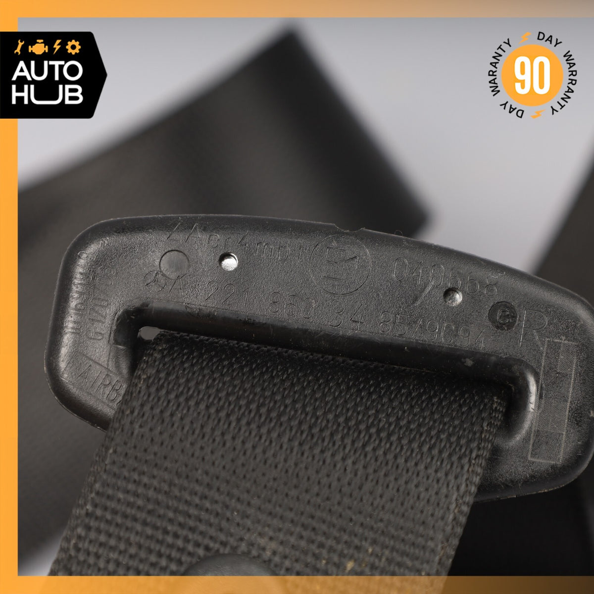 07-10 Mercedes W221 S600 S450 Front Right Passenger Side Seat Belt Black OEM - photo 11