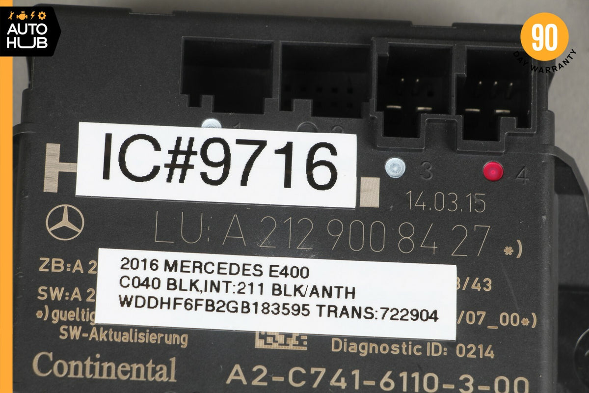 08-18 Mercedes W212 E400 C300 CLS550 Rear Right Side Door Control Module OEM - photo 8