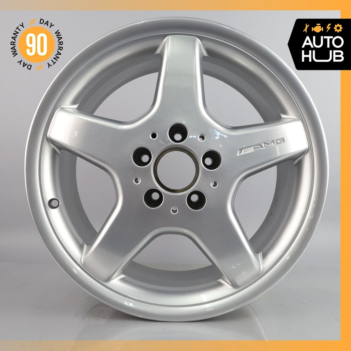 Mercedes W208 CLK430 SLK320 7.5 x 17 17" Front Wheel Rim Chrome 1704011302 OEM - photo 2