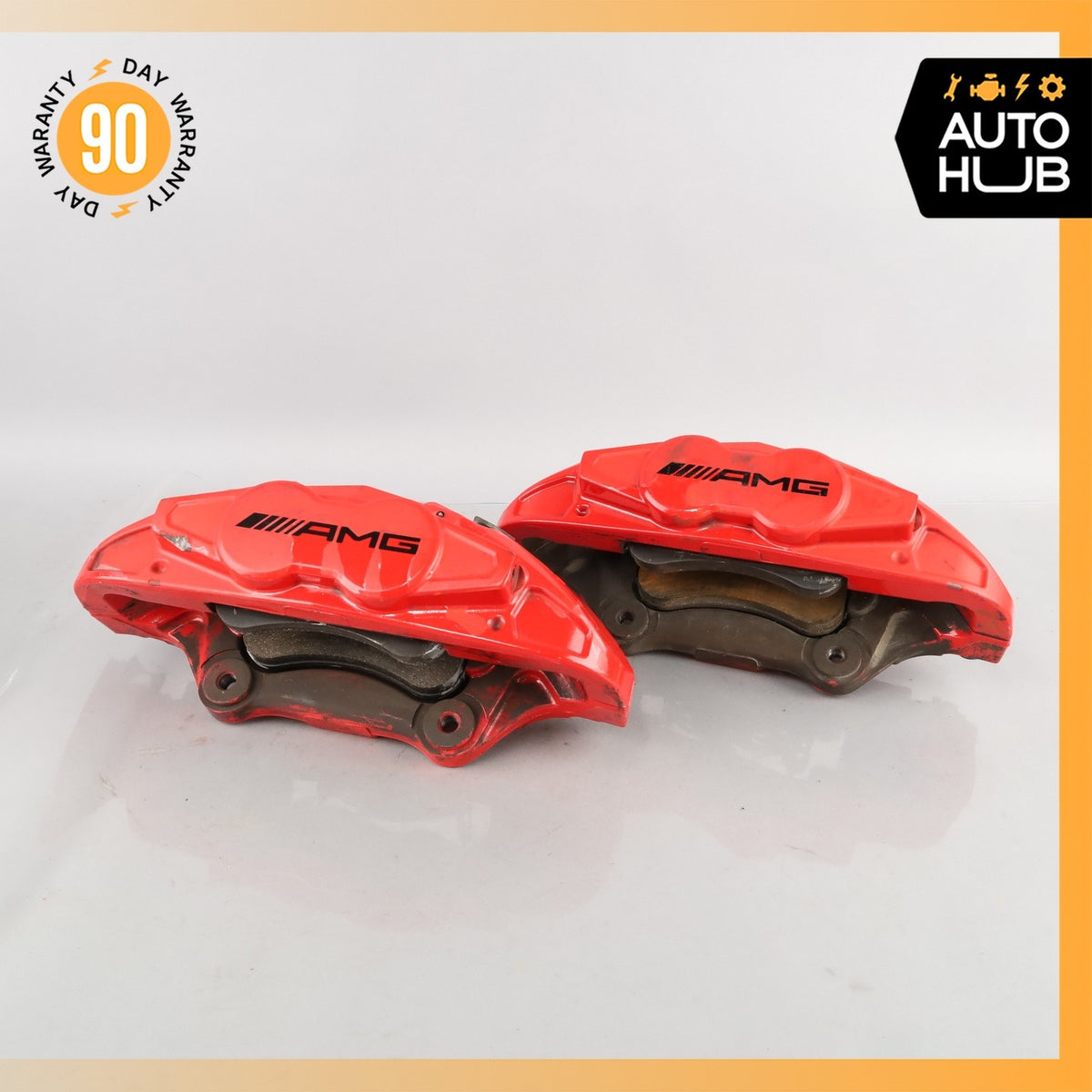14-19 Mercedes W117 CLA45 GLA45 AMG Front Left & Right Brake Calipers Set OEM - photo 2